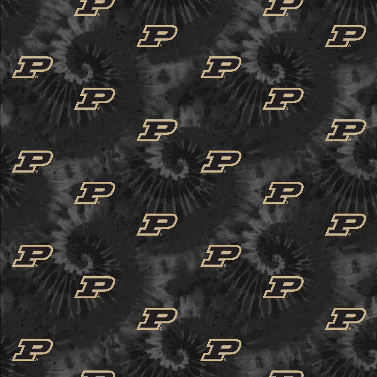 Sykel Enterprises-Purdue University Cotton Fabric-Purdue Boilermakers Tie Dye Cotton Quilting Fabric